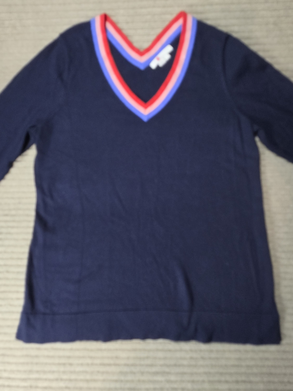 Boden Darcy Jumper Wool Sweater V Neck Women's Large Navy Blue